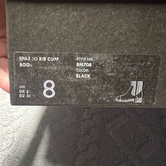 J.Crew Rib-cuff boots in Italian leather Black Gray Size 8 NWB - Picture 12 of 15